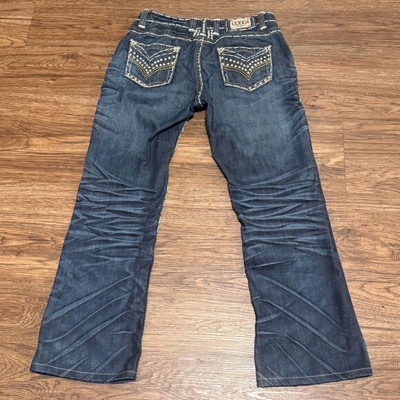 COOGI Blue Bootcut Jeans with Classic Large Detail Stitching Size 9/10 - Picture 13 of 16